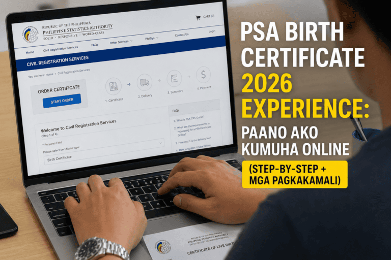 PSA Birth Certificate 2026 Experience Paano Ako Kumuha Online