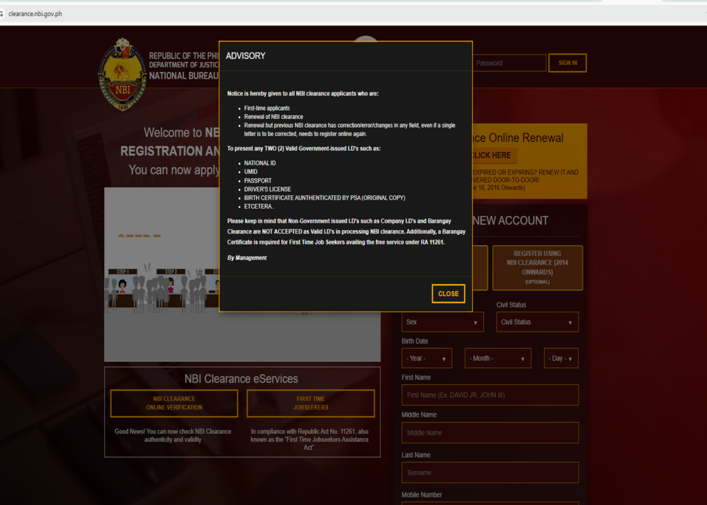 NBI Clearance Requirements Philippines 2026 Portal