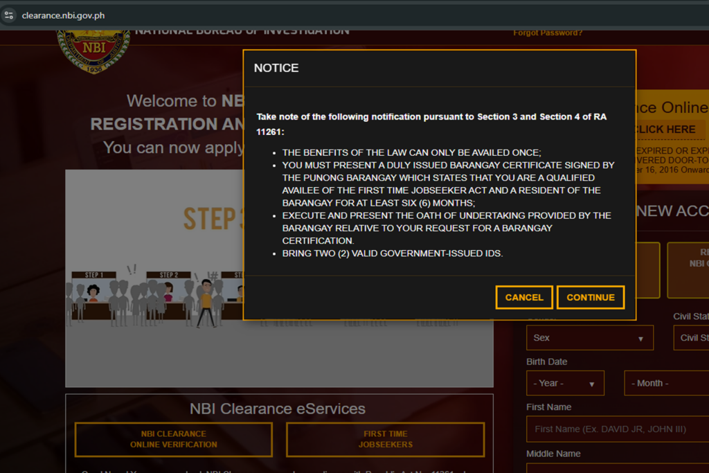 NBI Clearance First Time Job Seeker 2026
